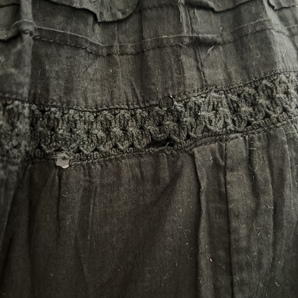 Just for Wraps Crochet Sequin Detail Full A-Line Maxi Skirt in Black Size M - Picture 14 of 14